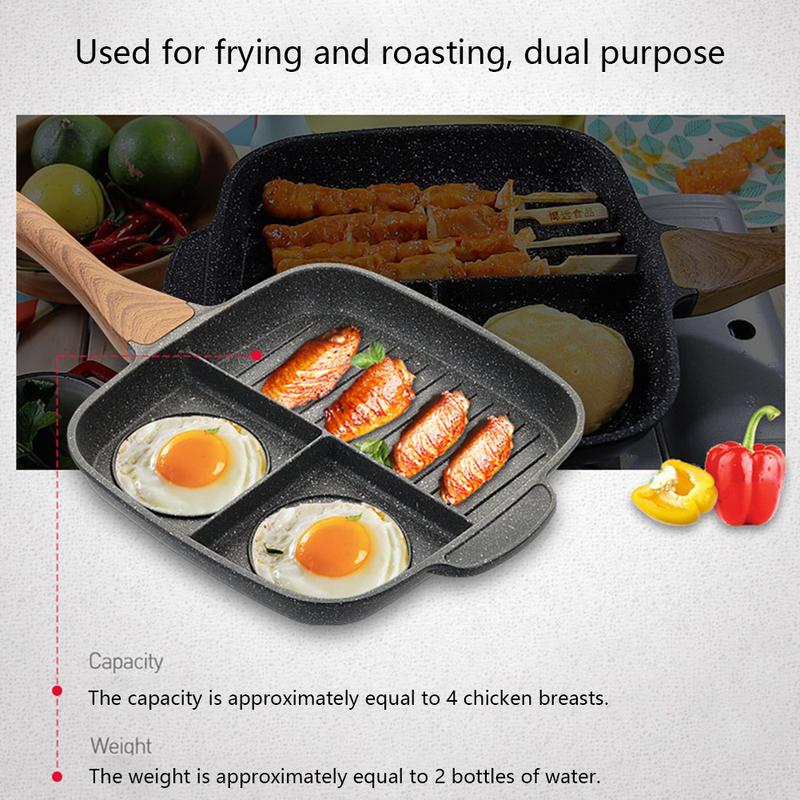 used for frying and roasting, dual purpose. Maifanshi fried steak pot multi-function household omelette pan pan induction cooker non-stick pan