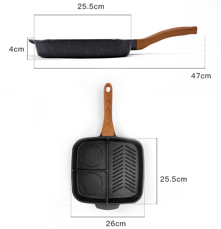 the dimensions for the grill. Maifanshi fried steak pot multi-function household omelette pan pan induction cooker non-stick pan 