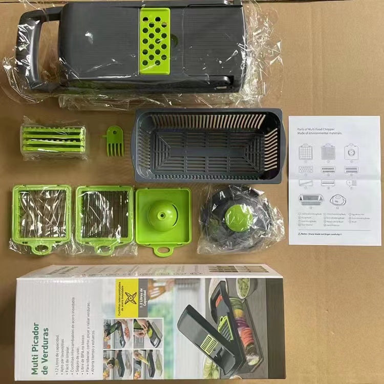 All the equipment you need to use this device is here.  12 In 1 Manual Vegetable Chopper Kitchen Gadgets Food Chopper Onion Cutter Vegetable Slicer