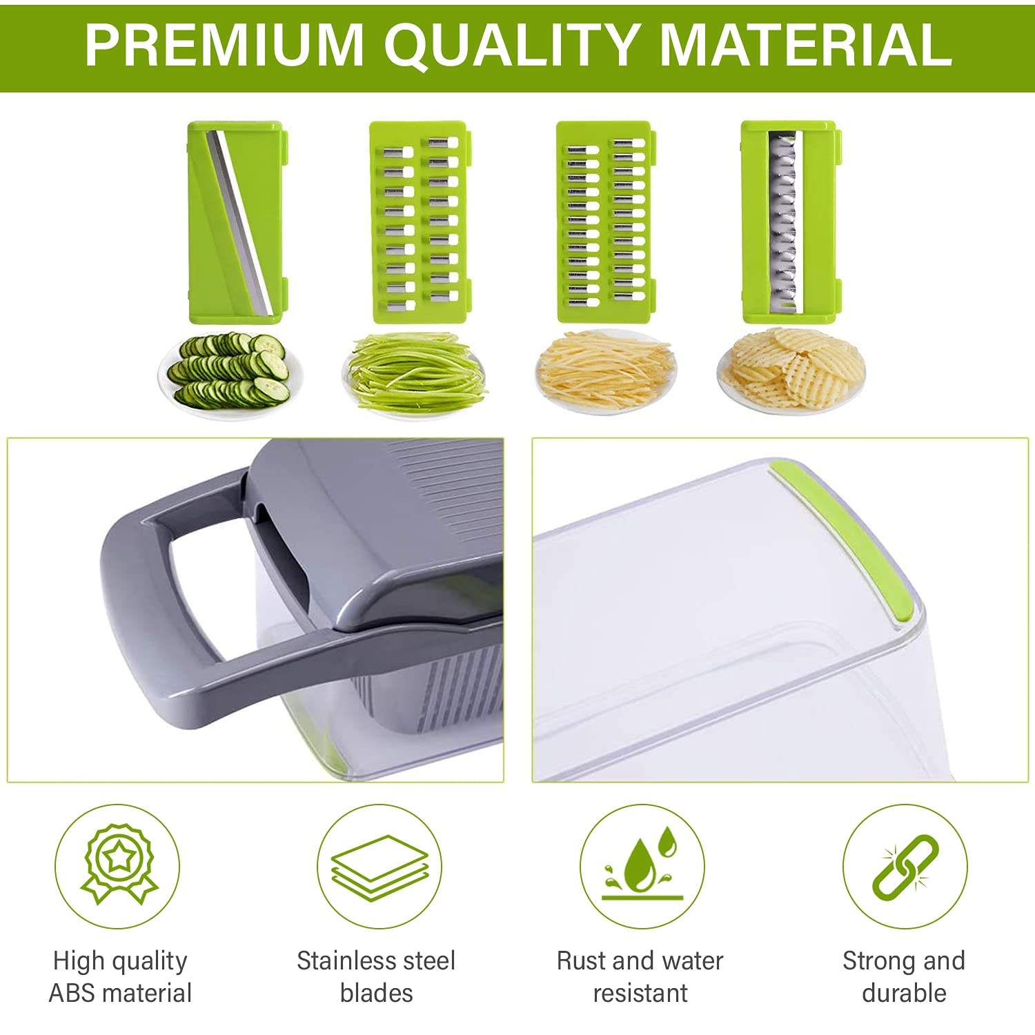 Premium Quality Material 12 In 1 Manual Vegetable Chopper Kitchen Gadgets Food Chopper Onion Cutter Vegetable Slicer