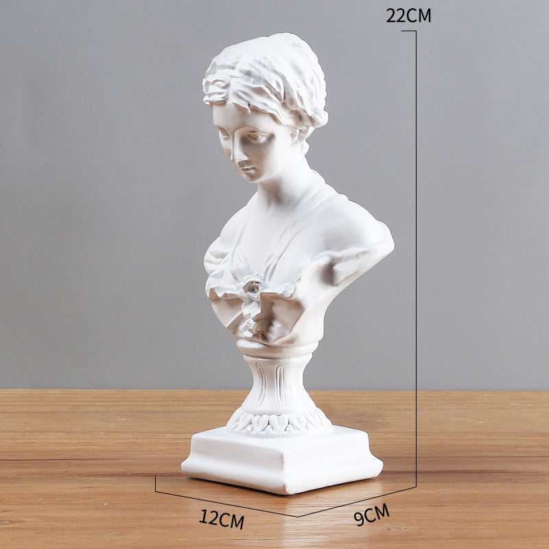 Fenteer Venus Roman Bust Statue Handicraft Goddess Sculptures Resin Portrait Figurine Art for Home Living Room Bookshelf Office Tabletop Decor