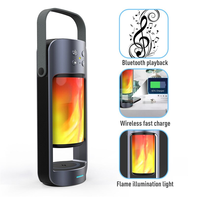 Flame Light Bluetooth Speaker | Phone Charger | The Honest Shopper